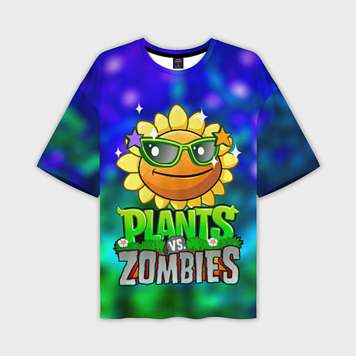 Мужская футболка оверсайз Plants vs Zombies подсолнух / 3D-принт – фото 1