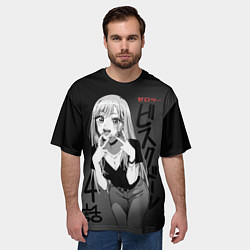 Футболка оверсайз мужская Марин Китагава Эта фарфоровая кукла влюбилась, цвет: 3D-принт — фото 2