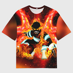 Мужская футболка оверсайз Пламенная Бригада Пожарных Shinra Kusakabe