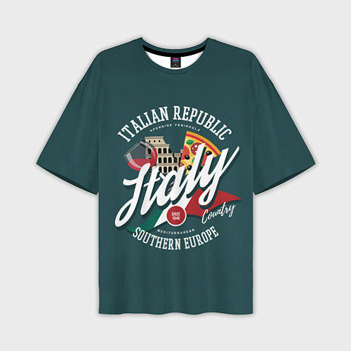 Мужская футболка оверсайз Italy Италия / 3D-принт – фото 1