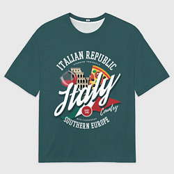 Футболка оверсайз мужская Italy Италия, цвет: 3D-принт