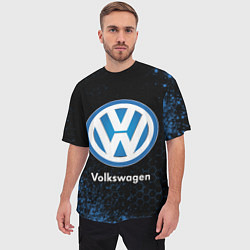 Футболка оверсайз мужская Volkswagen - Объемный, цвет: 3D-принт — фото 2