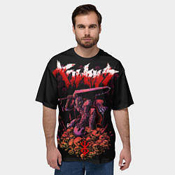 Футболка оверсайз мужская Берсерк на черепах Berserk Клеймо, цвет: 3D-принт — фото 2