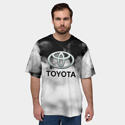 Футболка оверсайз мужская Toyota облако, цвет: 3D-принт — фото 2