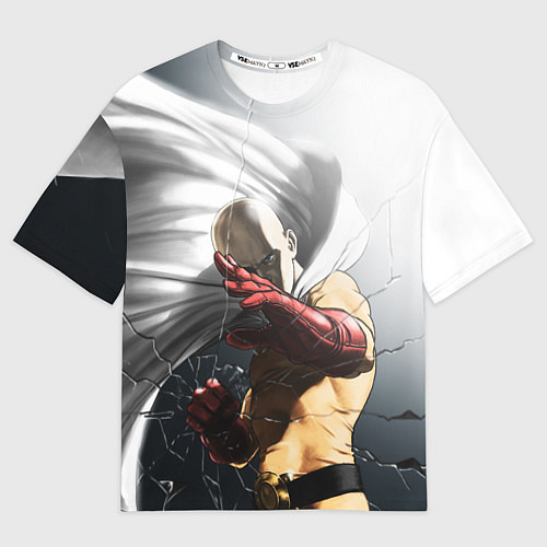 Мужская футболка оверсайз One Punch Man - Сайтама / 3D-принт – фото 1