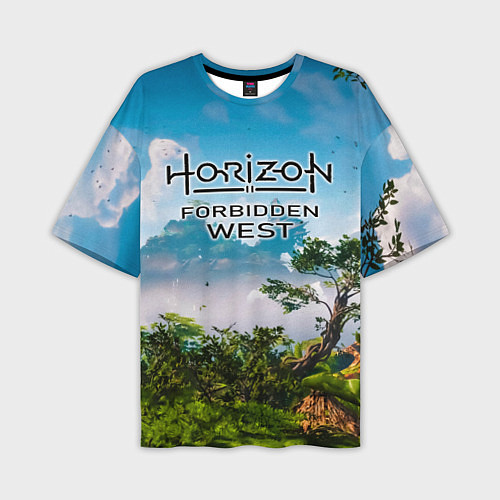 Мужская футболка оверсайз Horizon Forbidden West Хоризон Запретный Запад / 3D-принт – фото 1