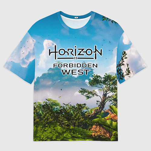 Мужская футболка оверсайз Horizon Forbidden West Хоризон Запретный Запад / 3D-принт – фото 1