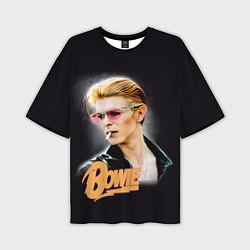 Футболка оверсайз мужская David Bowie Smoking, цвет: 3D-принт