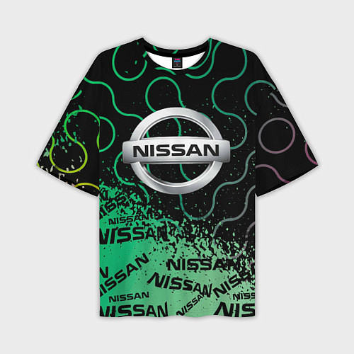 Мужская футболка оверсайз NISSAN Супер класса / 3D-принт – фото 1