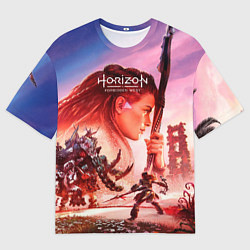 Футболка оверсайз мужская Horizon Forbidden West game poster, цвет: 3D-принт