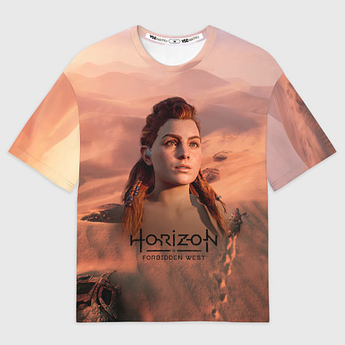 Мужская футболка оверсайз Aloy Horizon Forbidden Zero Dawn / 3D-принт – фото 1