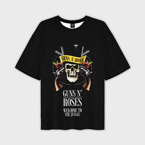 Мужская футболка оверсайз Guns n roses, группа / 3D-принт – фото 1