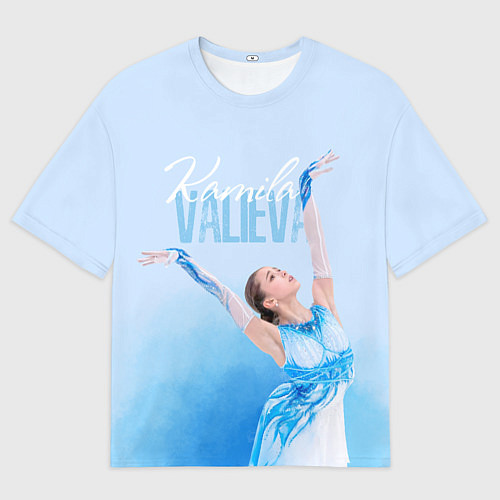 Мужская футболка оверсайз Камила Валиева ROC / 3D-принт – фото 1