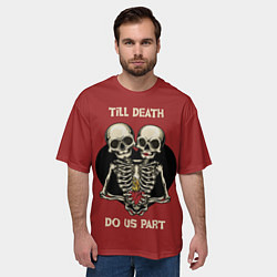 Футболка оверсайз мужская Любовь до Гроба love till death, цвет: 3D-принт — фото 2