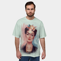 Футболка оверсайз мужская Фрида Кало де Ривера, цвет: 3D-принт — фото 2