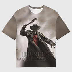 Мужская футболка оверсайз Джиперс криперс 3д