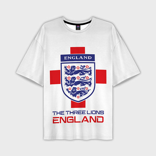 Мужская футболка оверсайз Сборная Англии по футболу / 3D-принт – фото 1