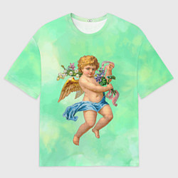 Мужская футболка оверсайз Ангел Святой