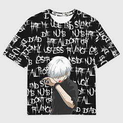 Футболка оверсайз мужская КАНЕКИ DEAD INSIDE, цвет: 3D-принт