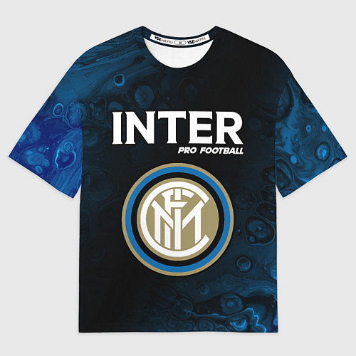 Мужская футболка оверсайз INTER Pro Football Разводы / 3D-принт – фото 1