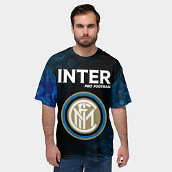 Футболка оверсайз мужская INTER Pro Football Разводы, цвет: 3D-принт — фото 2
