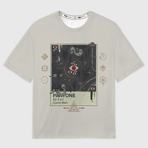 Мужская футболка оверсайз Пантон Ктулху / 3D-принт – фото 1