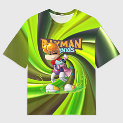 Мужская футболка оверсайз Уставший Rayman Legends