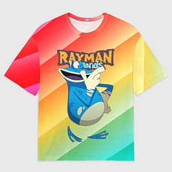 Мужская футболка оверсайз Rayman globox радуга