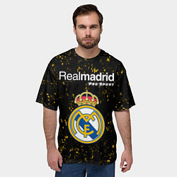 Футболка оверсайз мужская РЕАЛ МАДРИД Pro Sport Потертости, цвет: 3D-принт — фото 2