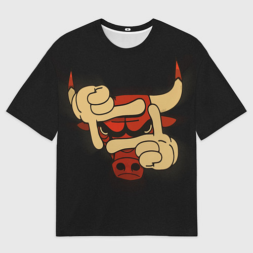 Мужская футболка оверсайз Сhicago bulls / 3D-принт – фото 1
