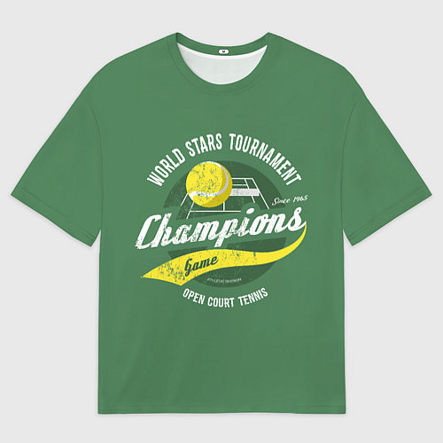 Мужская футболка оверсайз Большой Теннис Tennis / 3D-принт – фото 1