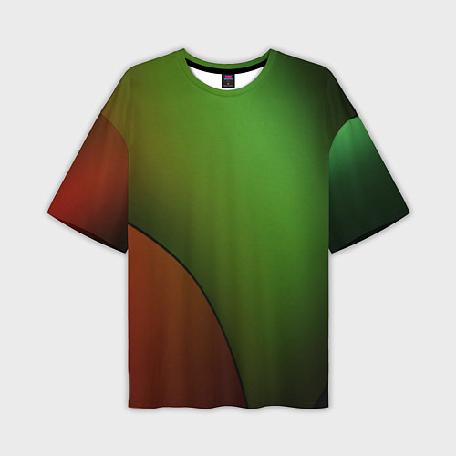 Мужская футболка оверсайз 3х-цветная спираль / 3D-принт – фото 1