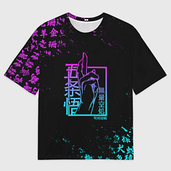 Мужская футболка оверсайз СУКУНА МАГИЧЕСКАЯ БИТВА НЕОН SUKUNA NEON
