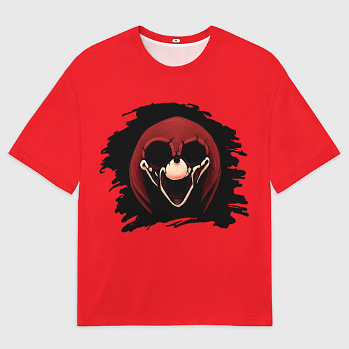 Мужская футболка оверсайз Knuckles Sonic exe / 3D-принт – фото 1