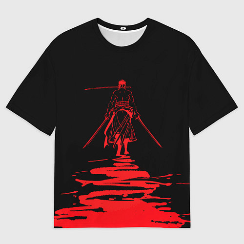 Мужская футболка оверсайз One Piece Красный след / 3D-принт – фото 1