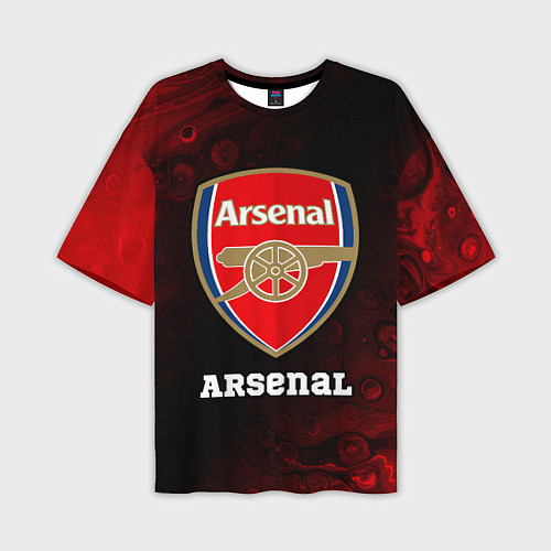 Мужская футболка оверсайз АРСЕНАЛ Arsenal Разводы / 3D-принт – фото 1