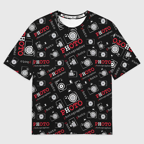 Мужская футболка оверсайз Photographer Фотограф / 3D-принт – фото 1