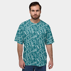 Футболка оверсайз мужская Инструменты Сантехника, цвет: 3D-принт — фото 2