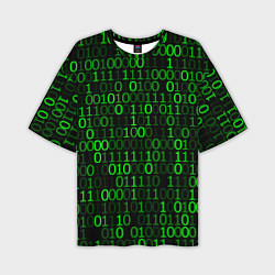 Мужская футболка оверсайз Бинарный Код Binary Code