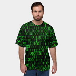 Футболка оверсайз мужская Бинарный Код Binary Code, цвет: 3D-принт — фото 2