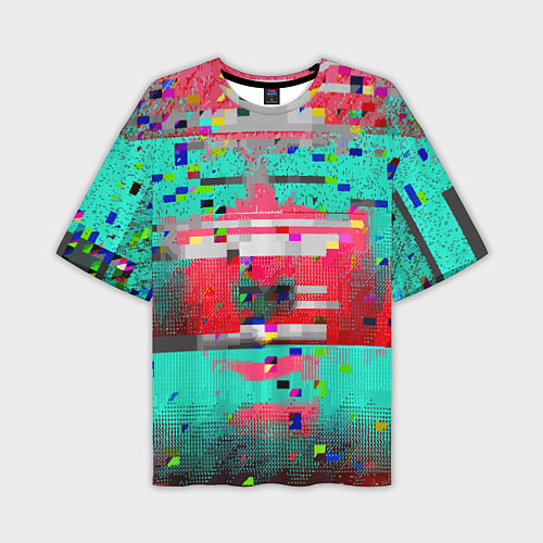 Мужская футболка оверсайз Fashion glitch 2088 / 3D-принт – фото 1