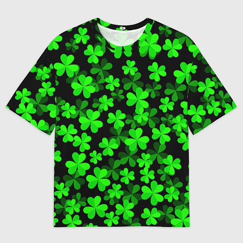 Мужская футболка оверсайз Сlovers Fresh 3D Клевер / 3D-принт – фото 1