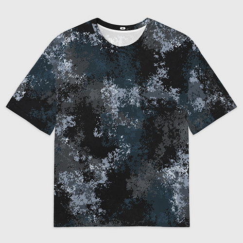 Мужская футболка оверсайз Камуфляж ночной Ниндзя / 3D-принт – фото 1