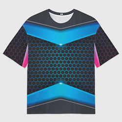 Футболка оверсайз мужская 3D NEON БРОНЬ, цвет: 3D-принт