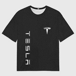 Футболка оверсайз мужская TESLA - ТЕСЛА КАРБОН И МЕТАЛЛ, цвет: 3D-принт