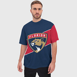 Футболка оверсайз мужская Florida Panthers , Флорида Пантерз, цвет: 3D-принт — фото 2