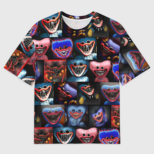 Мужская футболка оверсайз POPPY PLAYTIME - РАЗНЫЙ ХАГГИ ВАГГИ / 3D-принт – фото 1