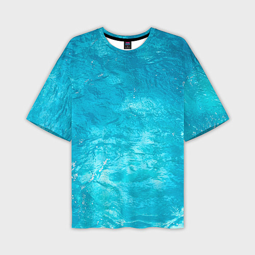 Мужская футболка оверсайз Голубой океан Голубая вода / 3D-принт – фото 1