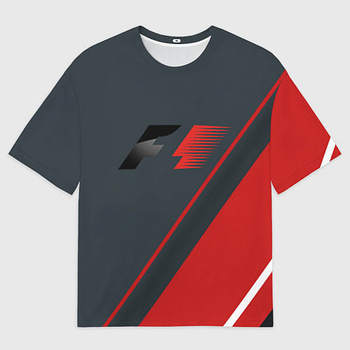 Мужская футболка оверсайз F1 Большое лого / 3D-принт – фото 1