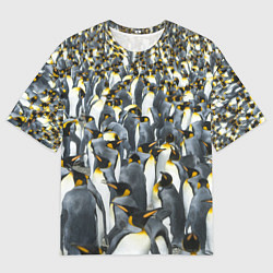 Футболка оверсайз мужская Пингвины Penguins, цвет: 3D-принт